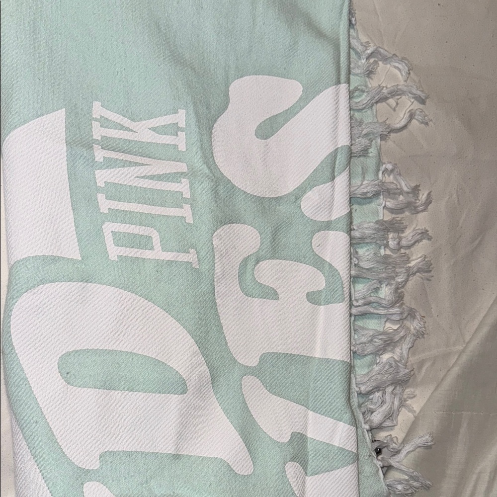 PINK Mint Green Beach Blanket - Picture 2 of 4